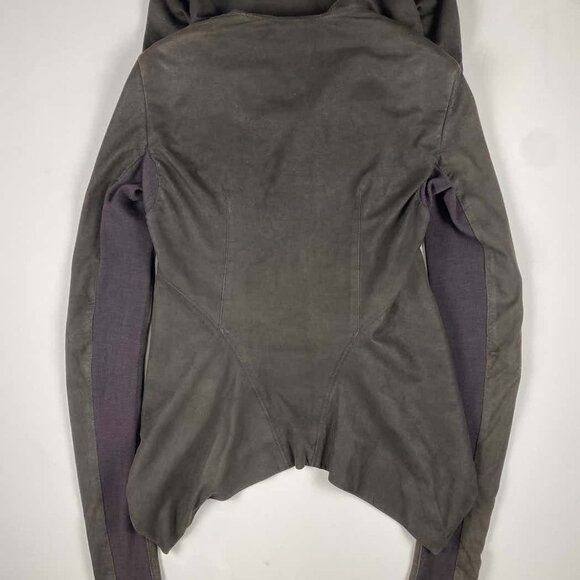 Rick Owens Asymmetrical Leather Jacket - Picture 3 of 10